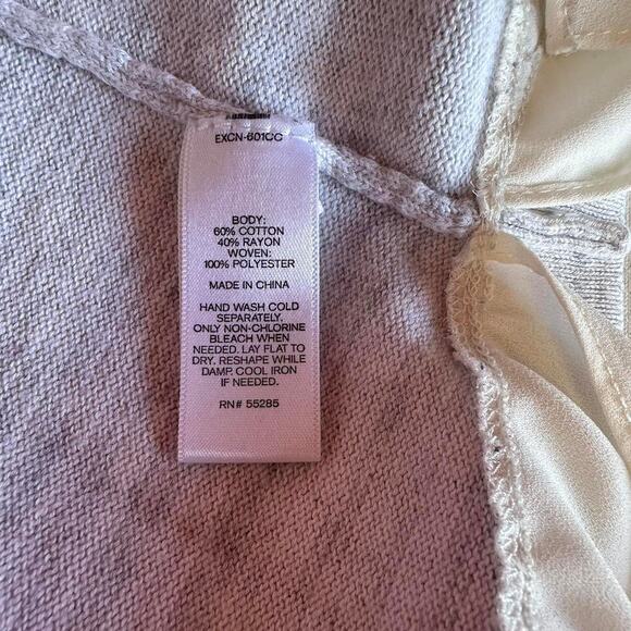 Womens Sweater Size Small Gray Layered Attached Undershirt Preppy Modest Classic - Picture 7 of 8